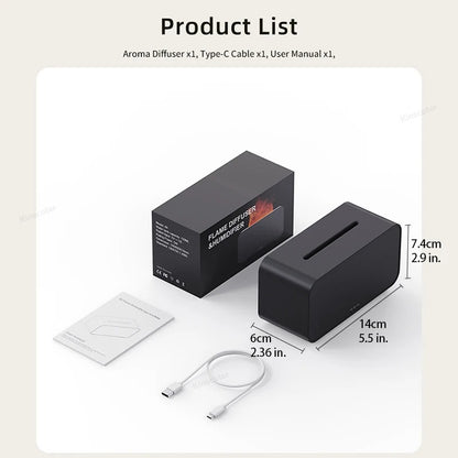 Mini Desktop Simulation Flame Humidifier